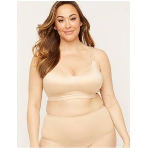 New Plus Size Full Coverage Smooth No Wire Bra Nude